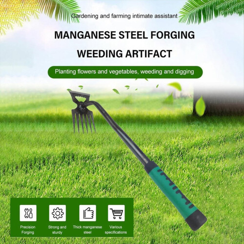 Garden Weeding Teeth, Remover Tool, Hand Uprooting Weeder Multi-Purpose Puller, Puller Tool with Forgeds Steel, A 1