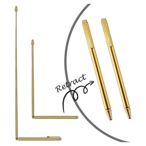 3 Pieces Divining Rods Copper and Dowsing Pendulum,Retractable Paranormal with Handle 1