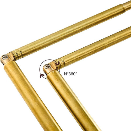 3 Pieces Divining Rods Copper and Dowsing Pendulum,Retractable Paranormal with Handle 2