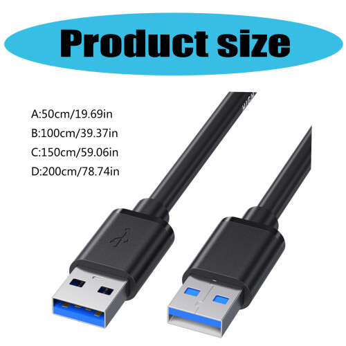 USB3.0-Stecker-auf-Stecker-Kabel,-1m 2