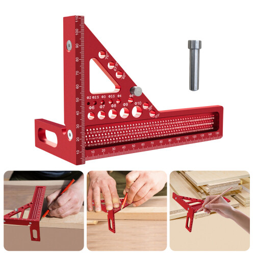 Aluminum Woodworking Square Multipurpose Measuring Ruler-Judai 2