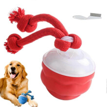 (Red) Automatic Rolling Dog Toy Ball Rechargeable Interactive Pet Toy Chew-Proof & Motion-Activated Dog Ball