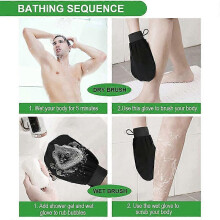 (Purple) Moroccan Shower Exfoliating Glove Hammam Bath Body Cleaning Scrub Massage Mitt Kessa Peeling Towel Glove