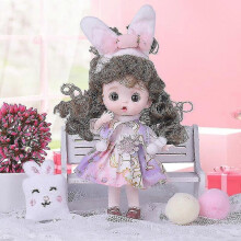 (12cm doll) 1/12 Mini Doll Ob11 20 Movable Joints Girl Doll Cute Expression Face Curly Short Wig 13cm Dolls Toys Gift For Girls Munecas Bjd