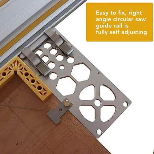 Self Adjusting Right Angle Circular Saw Guide Rail Aluminum Alloy, Lightweight, Precise Cutting, DIY Projects 1
