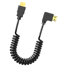 Câble HDTV haute vitesse 90 degrés 4K @ 60Hz 1080P,-Coin gauche