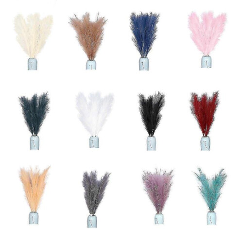 (White) 25-26 Large Artificial Pampas Grass - Tall Perfect for Home Decorations 2