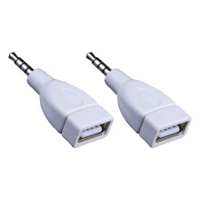 Adaptateur de convertisseurs AUX mâles 3,5 mm vers USB-2 pièces