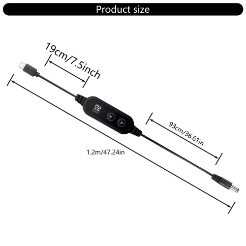 Câble d'alimentation de Type C vers DC5,5x2,1mm, adaptateur USB 2