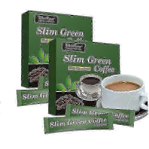 (2boxes) 18 Teabags Slim Green Coffee with Ganoderma Control Weight Weight Tea