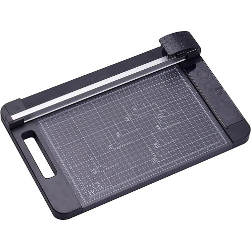 Stackable paper cutter minicutter, portable, multifunctional with blade