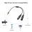 5 Pin 5Pin 3.5mm Gold Plated Locking Plug Splitter Wire for 6