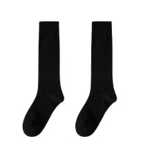 ((Calf socks) Black * Black) Figure Skating Socks Light Colored Opaque Knee-high Skating Socks Skating Nylon Socks Tw