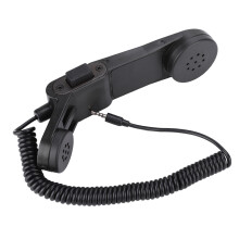 Micrófono de mano de grado militar con clip trasero de acero inoxidable para uso prolongado, botón pulsar para hablar, micrófono direccional