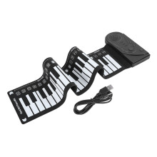 Pianoforte elettronico a rullo con 8 ritmi di batteria, funzione di registrazione e riproduzione e supporto USB MIDI, pieghevole per un facile