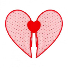 (Red) Red Cosplay Heart Shaped Butterfly Wings Colorful Costume For Adults Kids Valentine's Day Party Performance Prop