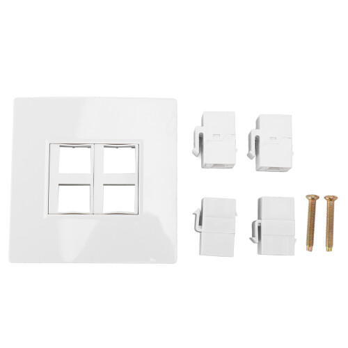 RJ45Cat6Keystone Wall PlateΠίνακας Πληροφοριών Πολυμέσων4Θυρών για Υπολογιστές, Τηλεοράσεις,