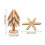 (B, Log color) Hot Dish Coaster with Tree-shaped innovative Tree Shape Trivet Set for Elegant Table Setting 5