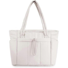 (1) Tote Bags Packet Pouch Women's Portable Shoulder Handbags with Cup Holder Laptop Compartment Travel Work Camping Equipment