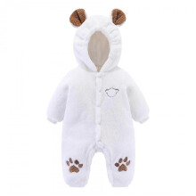 (59, C) Newborn Infant Baby Cute Bear Ear Warm Fleece Snowsuit Winter Thick Hooded Romper Long Sleeve Coats Warm Outwear Jumpsuit Bodysuits