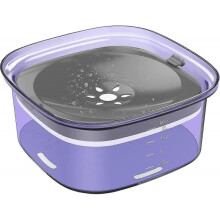 (Purple) 2l Dog Water Bowl, Large Capacity Spill Proof Dog Bowl, Anti-choking No Spill Water Bowl With Slow Water Feeder