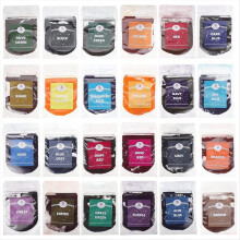 24 sachets de pigments permanents en poudre pour teinture tie-dye, pour peinture, savon, vernis à ongles, résine époxy et bougies.