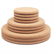 Cork Plant Coasters, 3 Sizes Double Layers Hard Thick Planter Coaster, 4/6/8 Inch Absorbent Mat