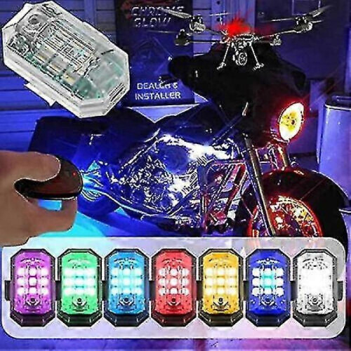 (2Pack) High Brightness Wireless Led Strobe Light, 7 Colors Rechargeable Flashing Lights 2