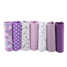 Pacote de Tecidos para Artesanato, Tecido Roxo para Costura, Projetos DIY, Quilting e Decoração de Casa, 7 Peças