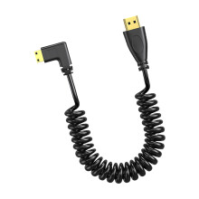 90 Graden Hoek HDTV Male naar HDTV Male Adapter- Rechtse bocht