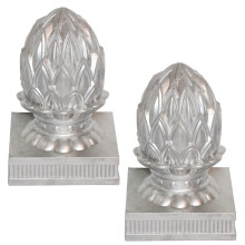 Pressed post caps, 2 pieces, aluminum for 3x3/4x4/5x5 inch fence posts, 100x100mm