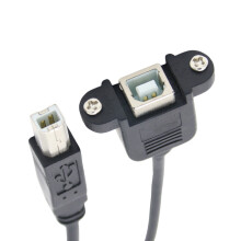 USB2.0 Type B Male to Type B Female Extension Cable for-1m