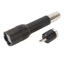 Lanterna tática de LED com cabeça de cerâmica, design resistente às intempéries IPX2, carregamento rápido via USB, ideal para entusiastas do