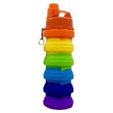 Kompakter Reisebegleiter, faltbare Wasserflasche für Outdoor-Abenteuer, wiederverwendbar, BPA-frei, aus faltbarem Silikon, auslaufsicher, tragbarer
