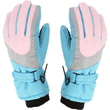 Winter-Skihandschuhe für Kinder mit langem Bündchen, Reißverschluss, wasserdicht, für Kleinkinder (Jungen und Mädchen), warme Wärmeisolierung