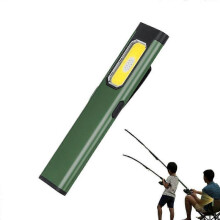 (Green) Flashlight Rechargeable Clip On Portable Waterproof Light USB Rechargeable Camping Flashlight With Magnetic Tail For Hiking-Orange