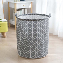 Panier à linge avec fermeture à cordon, panier de rangement imperméable en coton et lin, design pliable pour organiser la maison, contenant