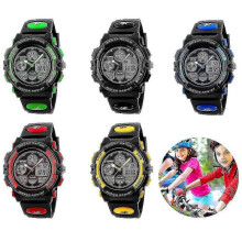 (Green) Kids Watches Boys Digital Outdoor Sport Watch Multifunction Waterproof Digital Watch With Led Light Tw