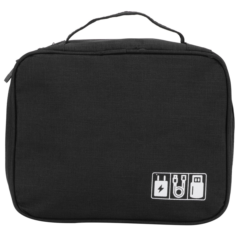 Versatile Tech Organizer Bag, Spacious Double Layer Storage Design Multi-Purpose Electronics Organizer For Adapters Cords And Devices, Lightweight And 9466005700450