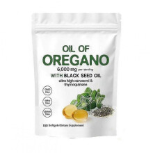 (3 bags) Oil of Oregano Black seed oil 6000mg Nutrition Gels & Chews 180 Count