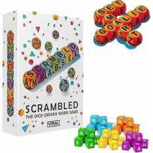(12 Dice) Scrambled Dice Word Game - Family Party Spelling Challenge Fast-Paced Board Game for 1-5 Players