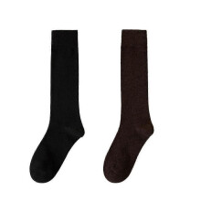 ((Calf socks) Black * coffee) Figure Skating Socks Light Colored Opaque Knee-high Skating Socks Skating Nylon Socks Tw