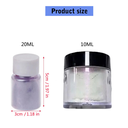 Multicolor User Friendly Shimmer Powder For Crafting-Green 20ml 1