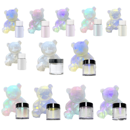 Multicolor User Friendly Shimmer Powder For Crafting-Green 20ml 2
