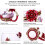 Κούπα τσαγιού Red Rose Butterfly, χωρητικότητας 320ml, γυαλί χωρίς μόλυβδο, κομψή και 6