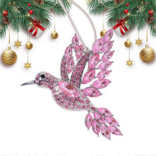 (A) Bird Ornaments For Christmas Tree Rhinestone Bird Pendant Decor Festival Window Charm For Birthday Window Mom Women Grandma-C