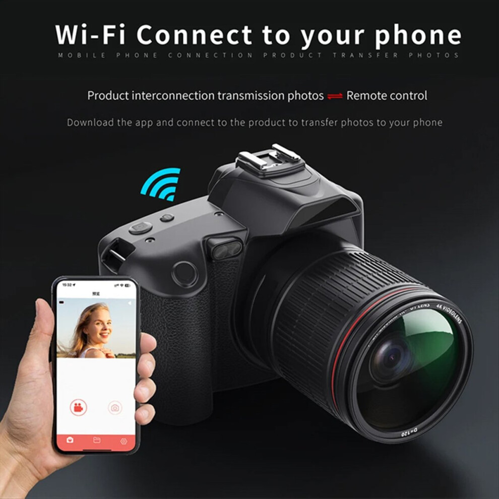Digital Photography Camera 4K Wifi Webcam Video Recorder 64Mp Camcorder Zoom Blogging With 32G Memory Card 4852940100076