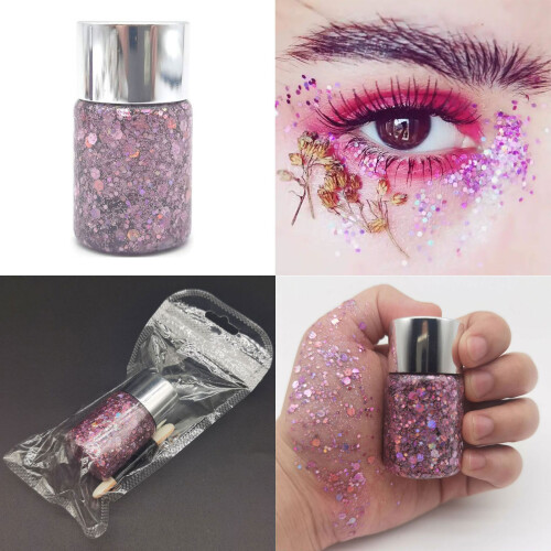 Shimmering Glitters Gel With Effect for Quick-8 colors full set 2