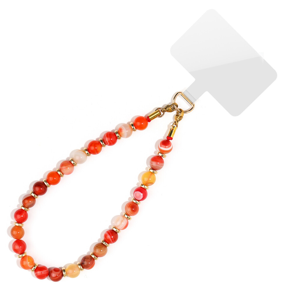 8Mm Natural Stone Beaded Phone Lanyard With Adjustable Length-2 7754001057404