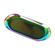 Solution de rangement et d'organisation de pointe, plateau en acier inoxydable simple et élégant pour un usage quotidien